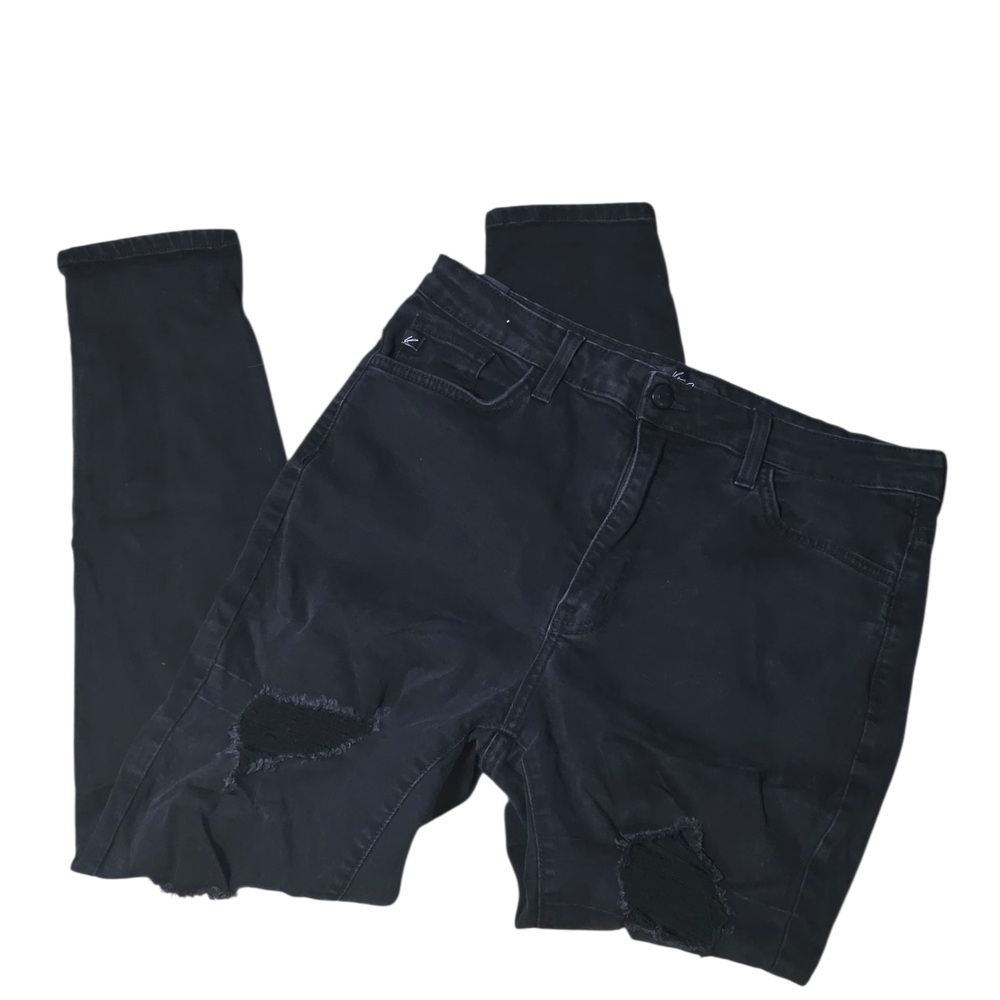 Kancan Black Distressed Womens Skinny Jeans Size 29
